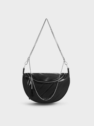 Charles & Keith - Sac bandoulière demi-lune effet froncé Philomena - Charles & Keith - Modalova