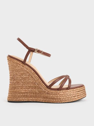 Charles & Keith - Espadrilles compensées à lanières en cuir - Charles & Keith - Modalova