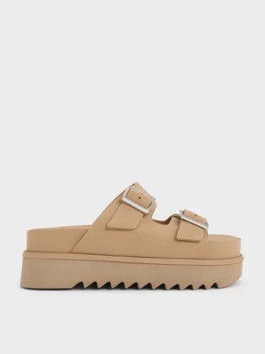 Charles & Keith - Sandales à plateforme à double bride et boucle - Charles & Keith - Modalova