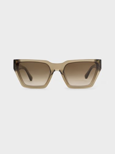 Charles & Keith - Lunettes de soleil angulaires en acétate recyclé - Charles & Keith - Modalova