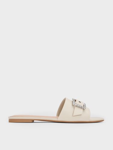 Charles & Keith - Claquettes à bout carré et boucle strassée - Charles & Keith - Modalova