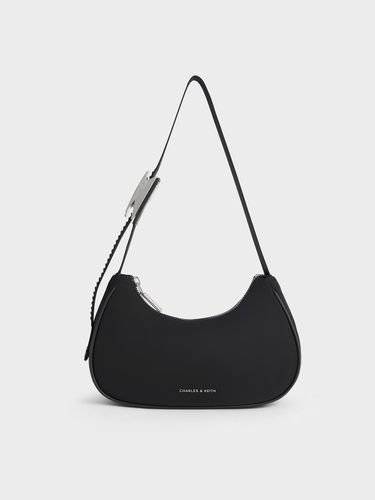 Charles & Keith - Sac porté épaule incurvé en nylon à détail métallique - Charles & Keith - Modalova