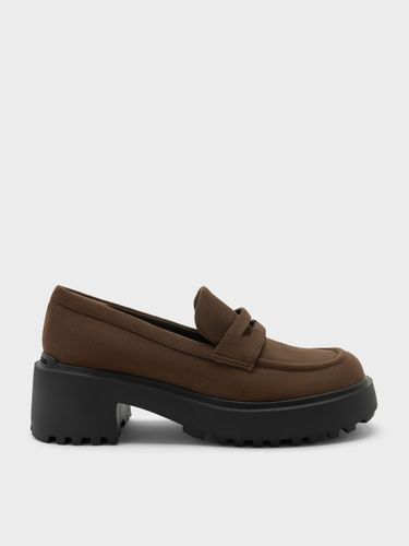 Mocassins plateforme en suédine Evan - Charles & Keith - Modalova