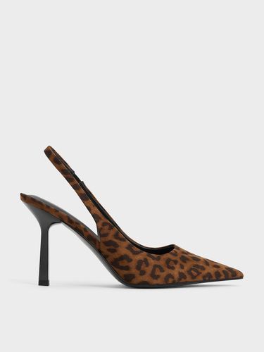 Charles & Keith - Escarpins imprimé léopard à bout pointu et bride arrière - Charles & Keith - Modalova