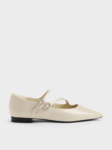 Souliers Mary Jane vernis à double bride et boucles strassées - Charles & Keith - Modalova