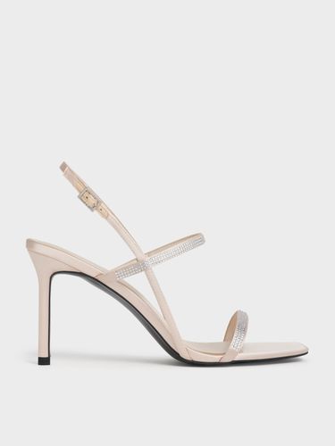 Charles & Keith - Arona Satin Crystal-Embellished Stiletto-Heel Sandals - Charles & Keith - Modalova