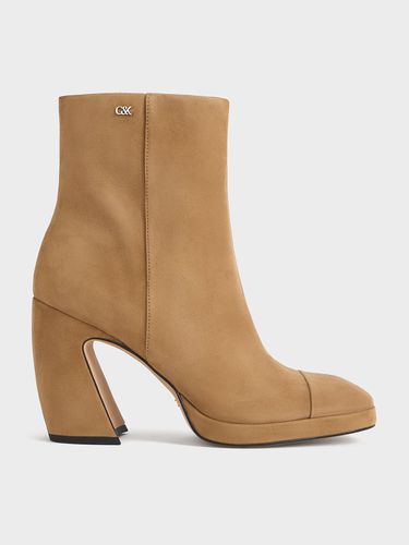 Charles & Keith - Bottines à talon sculpté en suède Jyll - Charles & Keith - Modalova