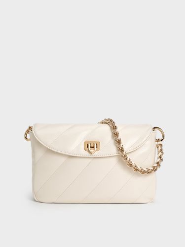 Charles & Keith - Sac à empiècements à rabat et poignée en chaîne Fawn - Charles & Keith - Modalova