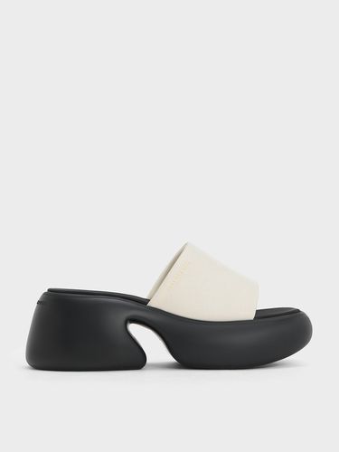 Charles & Keith - Mules en soie bicolore à plateforme Baxie - Charles & Keith - Modalova