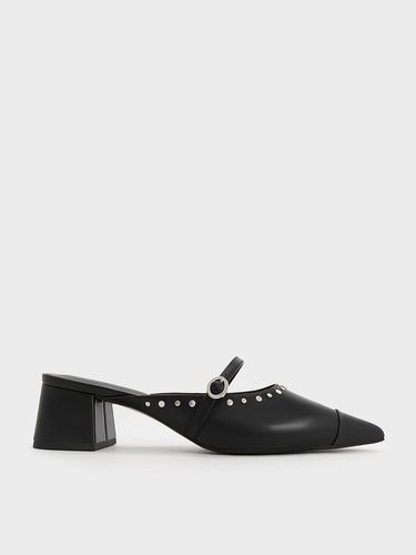 Charles & Keith - Mules cloutées à bout pointu et talon carré - Charles & Keith - Modalova