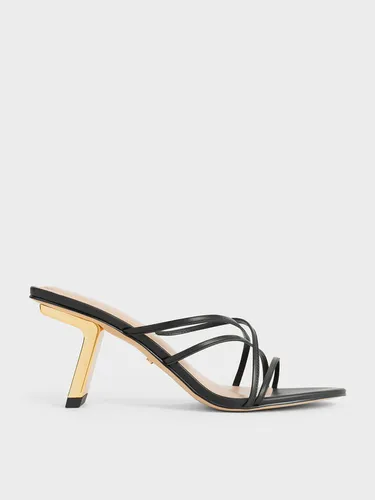 Charles & Keith - Mules en cuir à lanières et à talon oblique Orly - Charles & Keith - Modalova