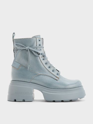 Charles & Keith - Bottines en denim à lacets - Charles & Keith - Modalova