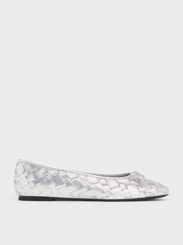 Charles & Keith - Ballerines tissées métallisées à noeud - Charles & Keith - Modalova