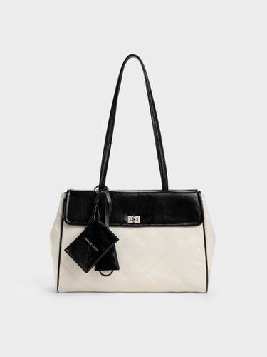 Grand cabas matelassé bicolore XL Apfra - Charles & Keith - Modalova