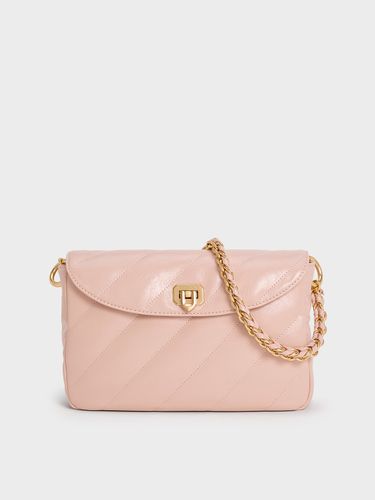 Charles & Keith - Sac à empiècements à rabat et poignée en chaîne Fawn - Charles & Keith - Modalova