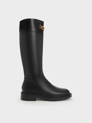 Charles & Keith - Bottes à hauteur de genou avec détail en chaîne métallique - Charles & Keith - Modalova