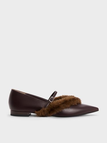 Salomés Mary Jane Bout Pointu Bordés de Fourrure Emila - Charles & Keith - Modalova