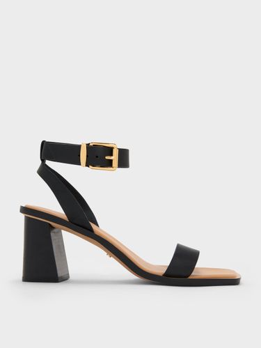 Charles & Keith - Sandales en cuir à talon carré et bride de cheville - Charles & Keith - Modalova