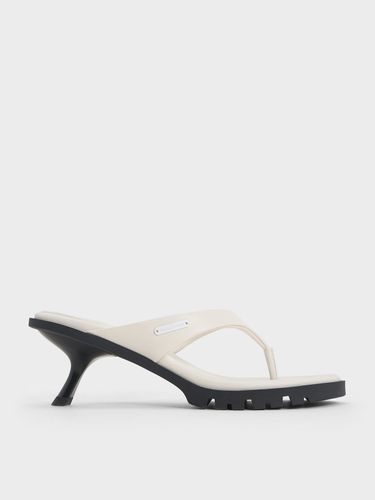 Charles & Keith - Mules tongs à lanières en V et talon oblique - Charles & Keith - Modalova