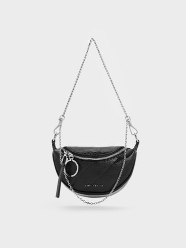 Charles & Keith - Sac bandoulière en demi-lune à effet froissé Philomena - Charles & Keith - Modalova