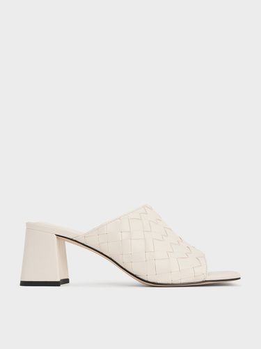 Charles & Keith - Mules tissées à talon et bout carré - Charles & Keith - Modalova