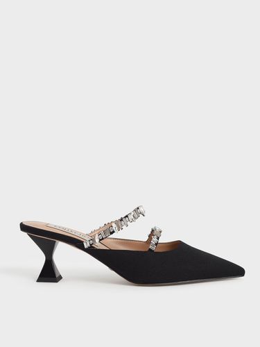 Charles & Keith - Mules en toile ornée de pierres fines - Charles & Keith - Modalova