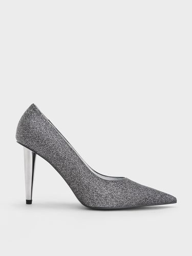 Charles & Keith - Escarpins à bout pointu et talon conique pailleté - Charles & Keith - Modalova
