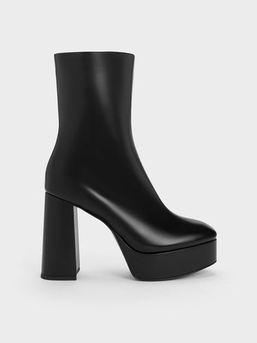 Charles & Keith - Bottines à plateforme et fermeture latérale - Charles & Keith - Modalova