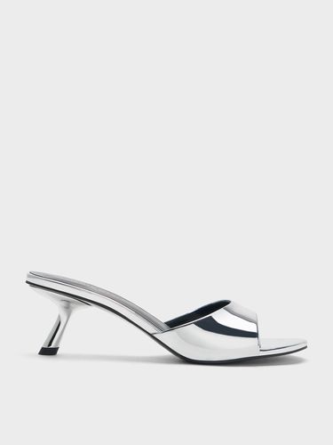Charles & Keith - Mules métalliques à talon oblique - Charles & Keith - Modalova