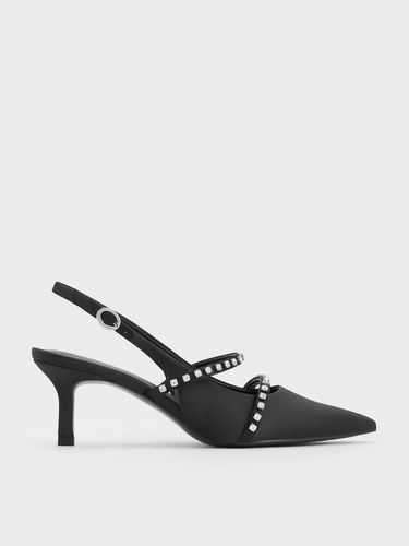Charles & Keith - Escarpins Mary Jane en satin avec strass - Charles & Keith - Modalova