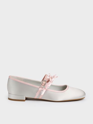 Chaussures Mary Jane en satin à nœuds et perles Noelie - Charles & Keith - Modalova