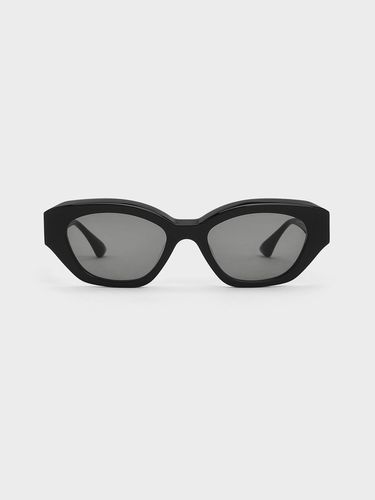 Charles & Keith - Lunettes de soleil à monture géométrique en acétate recyclé - Charles & Keith - Modalova