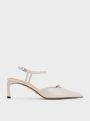 Charles & Keith - Escarpins en cuir à talon de chaton et bout pointu - Charles & Keith - Modalova