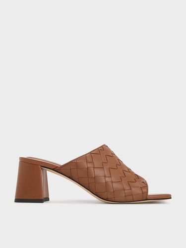 Charles & Keith - Mules tissées à talon et bout carré - Charles & Keith - Modalova