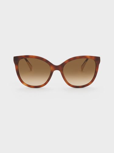 Charles & Keith - Lunettes de soleil ovales en acétate recyclé de tortue - Charles & Keith - Modalova