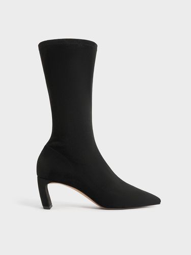 Charles & Keith - Bottes montantes à bout pointu en suédien à talon lame - Charles & Keith - Modalova