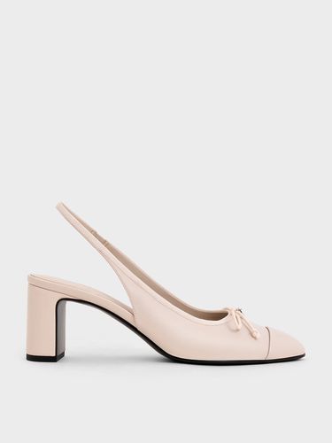 Charles & Keith - Escarpins à bride arrière à bout contrasté ornés d'un nœud - Charles & Keith - Modalova