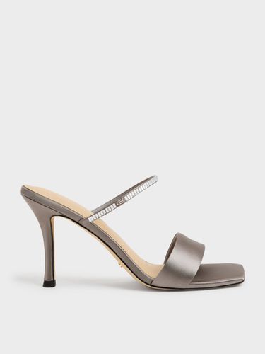 Mules à talons ornées de cristaux - Charles & Keith - Modalova