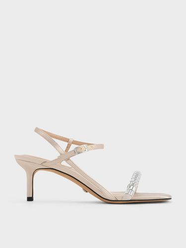 Charles & Keith - Sandales en polyester recyclé ornées de pierres à bride de cheville - Charles & Keith - Modalova