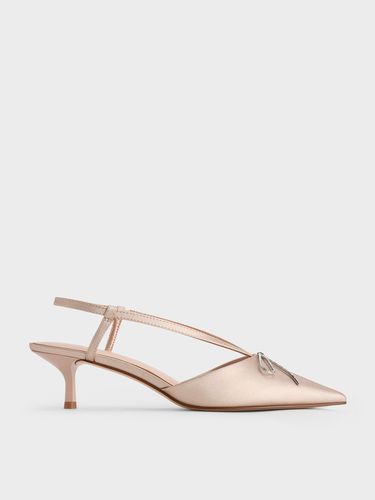 Charles & Keith - Escarpins à nœud orné de strass à talon de chaton - Charles & Keith - Modalova