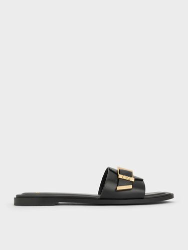 Charles & Keith - Claquettes à bout carré et boucle en cuir Whitney - Charles & Keith - Modalova