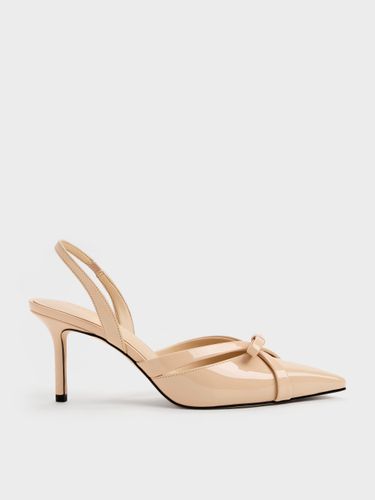 Escarpins slingback vernis à talons aiguilles Kaleen - Charles & Keith - Modalova