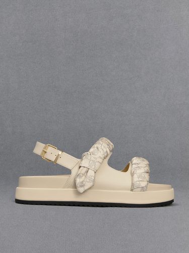 Charles & Keith - Sandales à bride froncée en cuir - Charles & Keith - Modalova