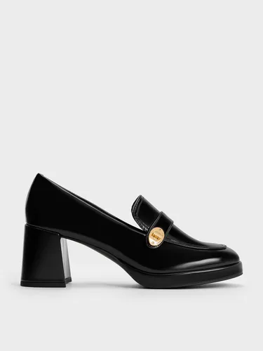 Charles & Keith - Mocassins à talon avec détail métallique - Charles & Keith - Modalova