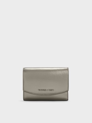 Charles & Keith - Portefeuille à rabat incurvé et effet frnoncé Briony - Charles & Keith - Modalova