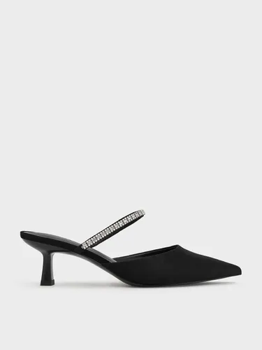 Charles & Keith - Mules texturées à bout pointu ornées de pierres Ambrosia - Charles & Keith - Modalova