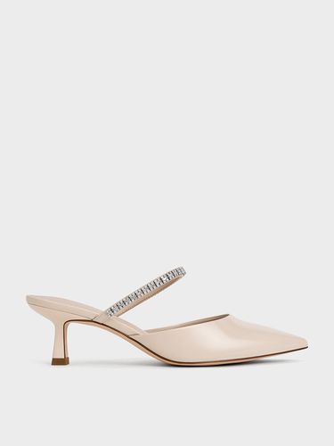 Charles & Keith - Mules vernies à bout pointu ornées de pierres Ambrosia - Charles & Keith - Modalova