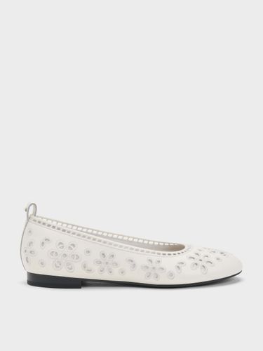 Ballerines en cuir brodé - Charles & Keith - Modalova