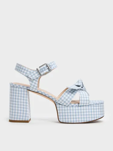 Sandales en suédine à plateforme et nœud Anika - Charles & Keith - Modalova