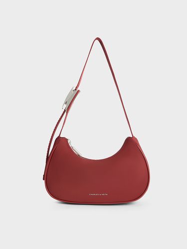 Charles & Keith - Sac porté épaule incurvé en nylon à détail métallique - Charles & Keith - Modalova